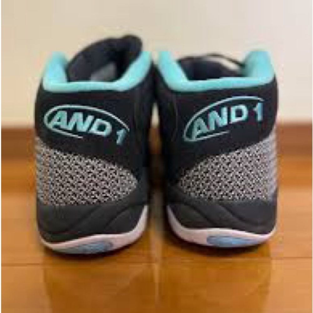 SuperRareAND1  Tai Chi LX Mid Men's Navy Blue with Teal n White Basketball Shoes - Picture 3 of 8